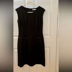 Black Calvin Klein cocktail dress